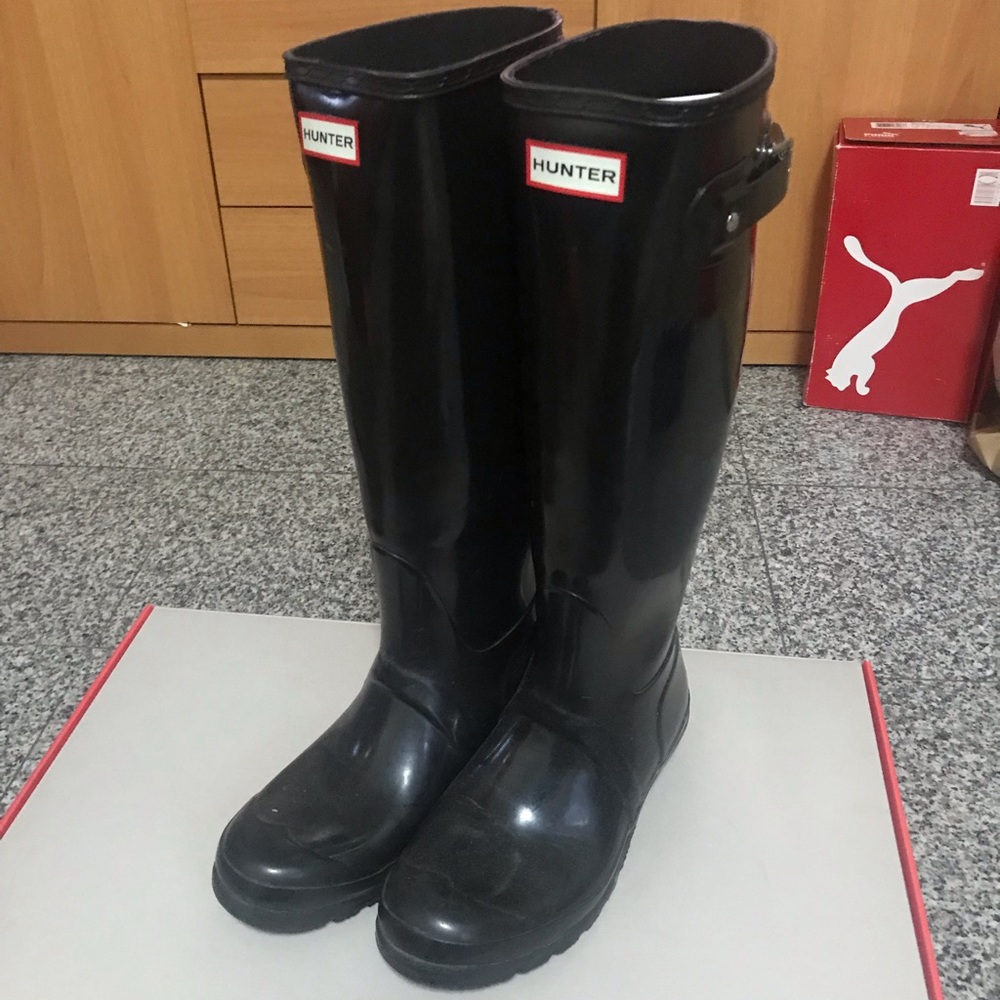 Hunter original tall glossy rain boot